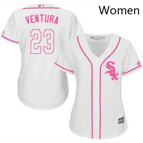 Womens Majestic Chicago White Sox 23 Robin Ventura Replica White Fashion Cool Base MLB Jersey